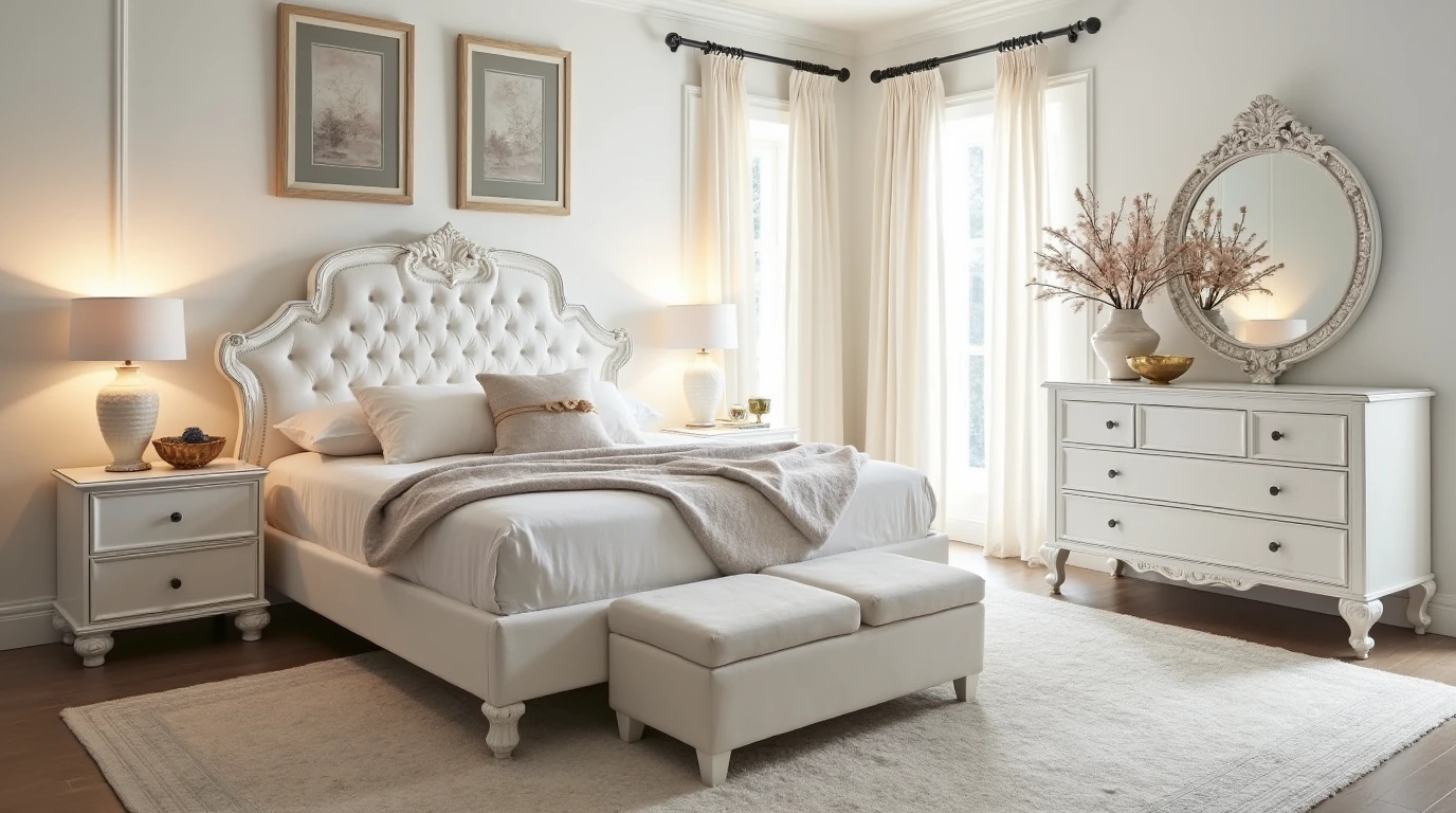 Queen Bedroom Set in White